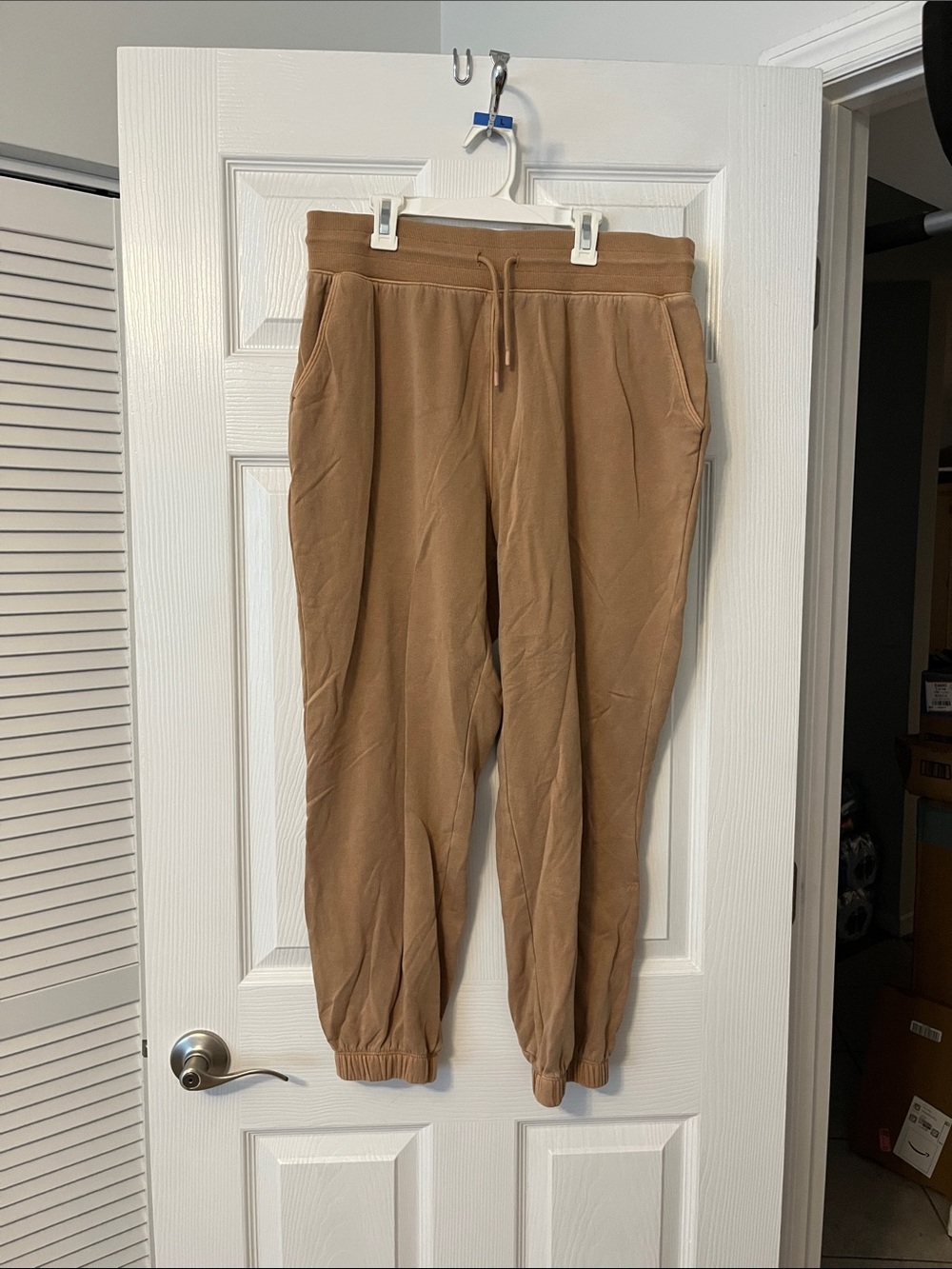 Men's Tan Jogger Pants - Comfortable Everyday Sweatpants XL